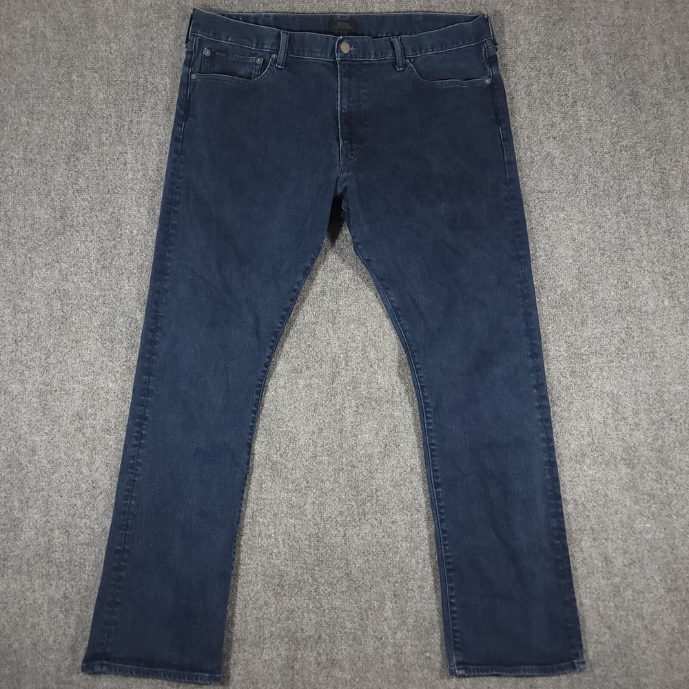 Polo Ralph Lauren Jeans Mens 39x31* Blue The Varick Slim Straight Dark Wash